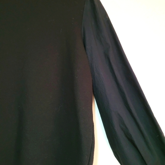 ZARA Mixed Fabric Puff Sleeve Top - Picture 2 of 3